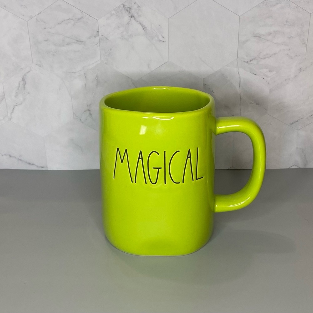 Rae Dunn ARTISAN COLLECTION Halloween Green Etched “MAGICAL” Ceramic Mug, 16oz